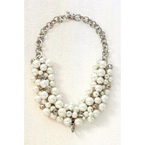 Jewel Kade Vintage Pearl/Swarovski Crystal Necklace & Glitter Heart Charm